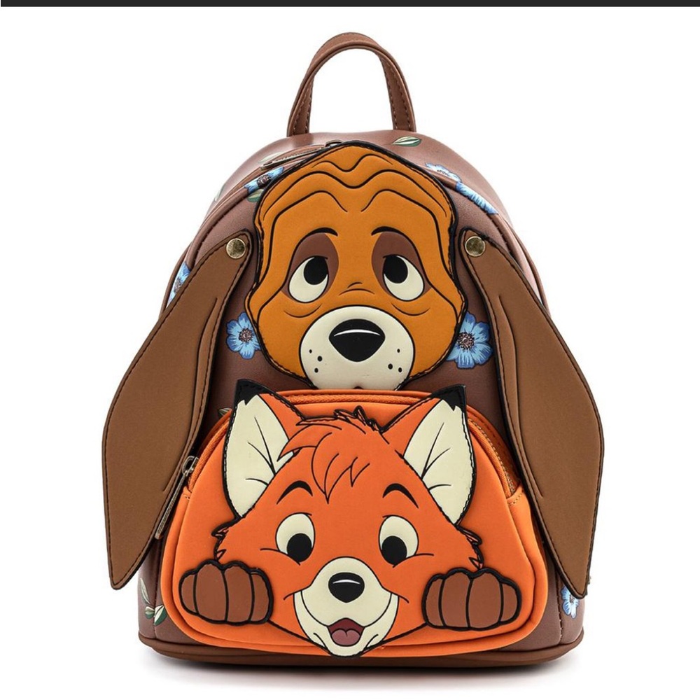 Loungefly Fox and the Hound Todd and Copper Mini-Backpack.